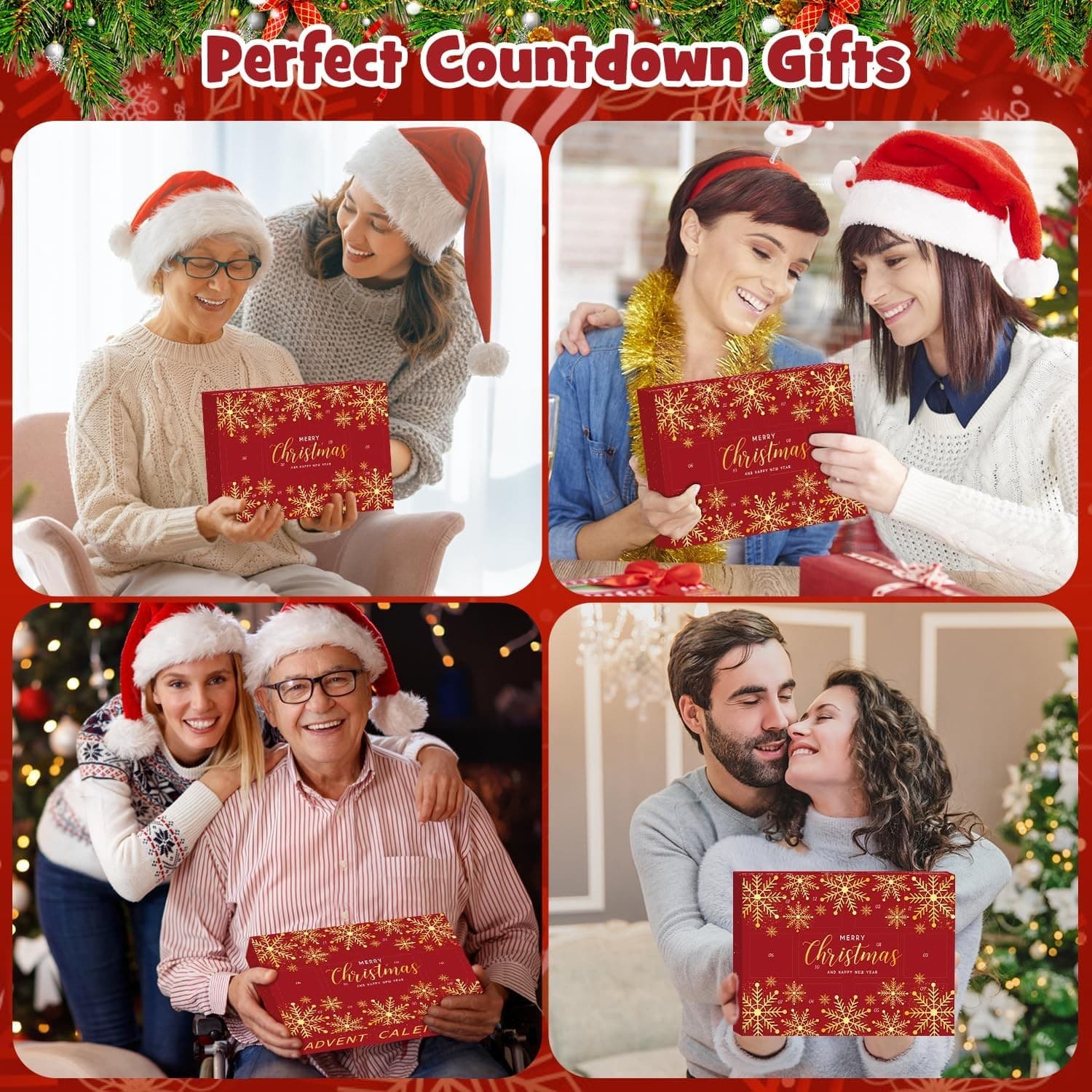 12 Mini Scented Candle Gift Set Soy Wax Christmas Advent Calendar Holiday Gift - Thumbnail 7