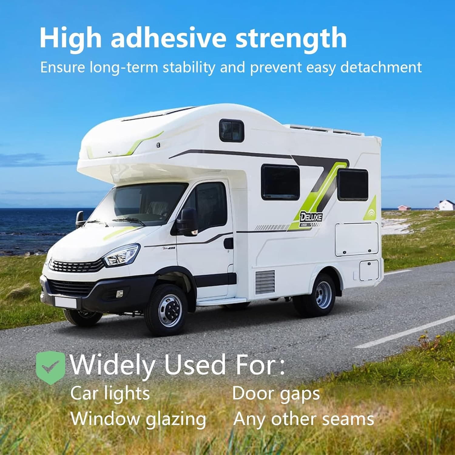 White Butyl Tape 3/4" x 7Ft Waterproof Seal RV Window Roof Pipe Repair EPDM - Thumbnail 2