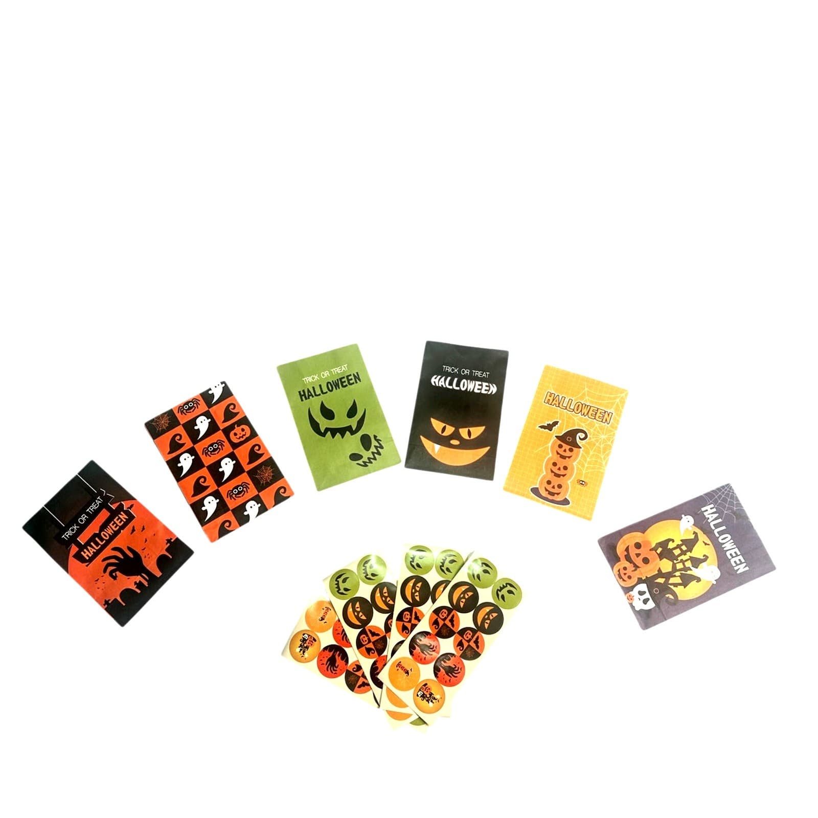 36 Halloween Candy Gift Bags with Stickers – Trick or Treat Goodie Bags Party Fa - Thumbnail 5