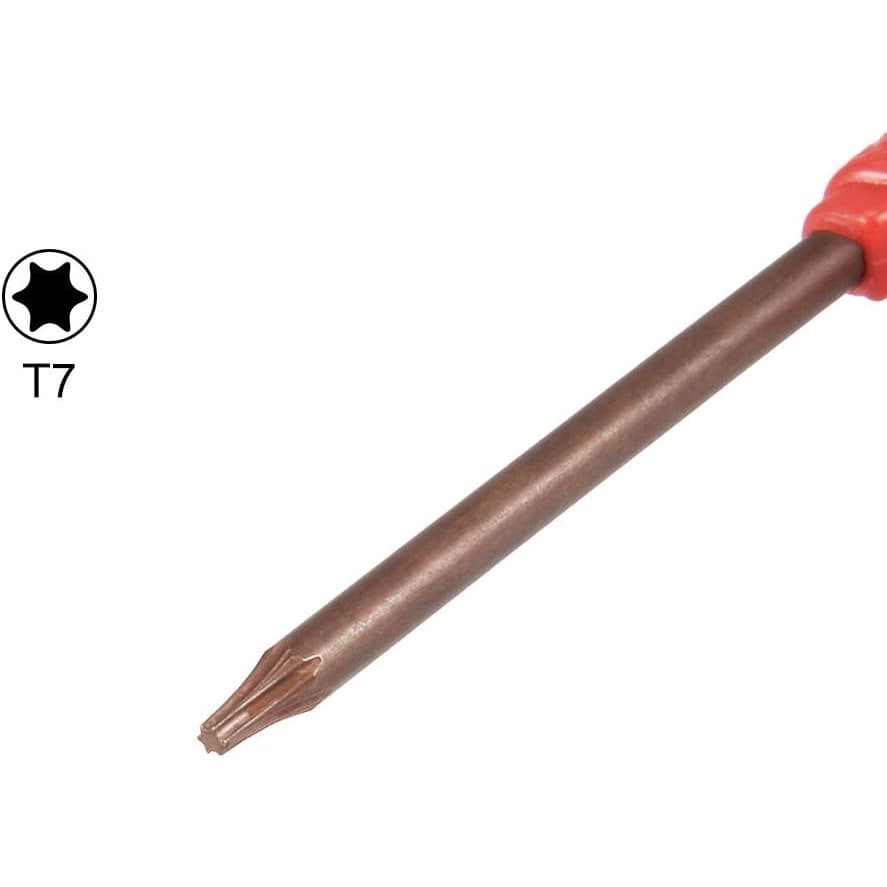 uxcell Torx Screwdriver T7 S2 Steel Flag Handle Star Driver Key 2pcs - Thumbnail 2