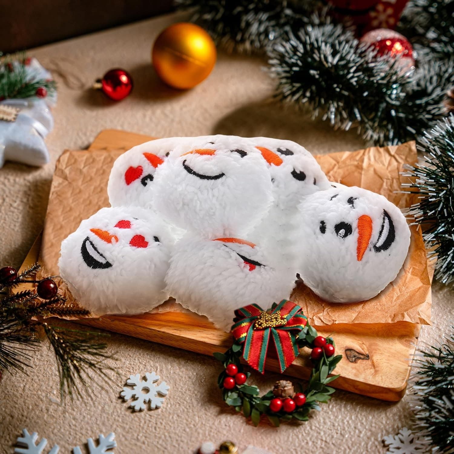 96PCS Snowman Snowballs 2.4" Soft Indoor Outdoor Christmas Party Craft Decor - Thumbnail 5