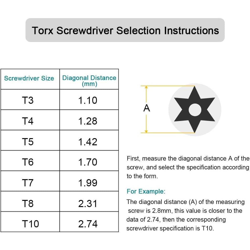 uxcell Torx Screwdriver T7 S2 Steel Flag Handle Star Driver Key 2pcs - Thumbnail 3