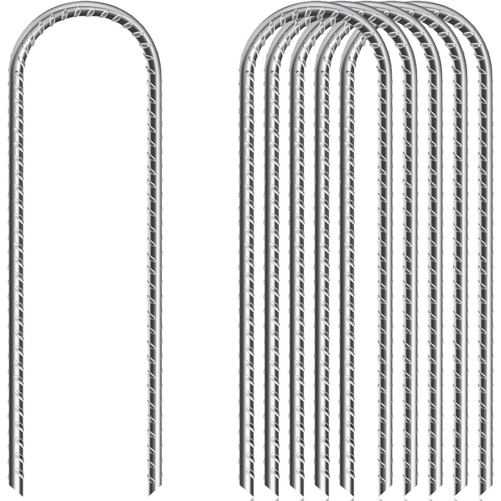 16in Trampoline Anchors Heavy Duty Ground Stakes Galvanized Steel ( Pack 6 ) - Thumbnail 8