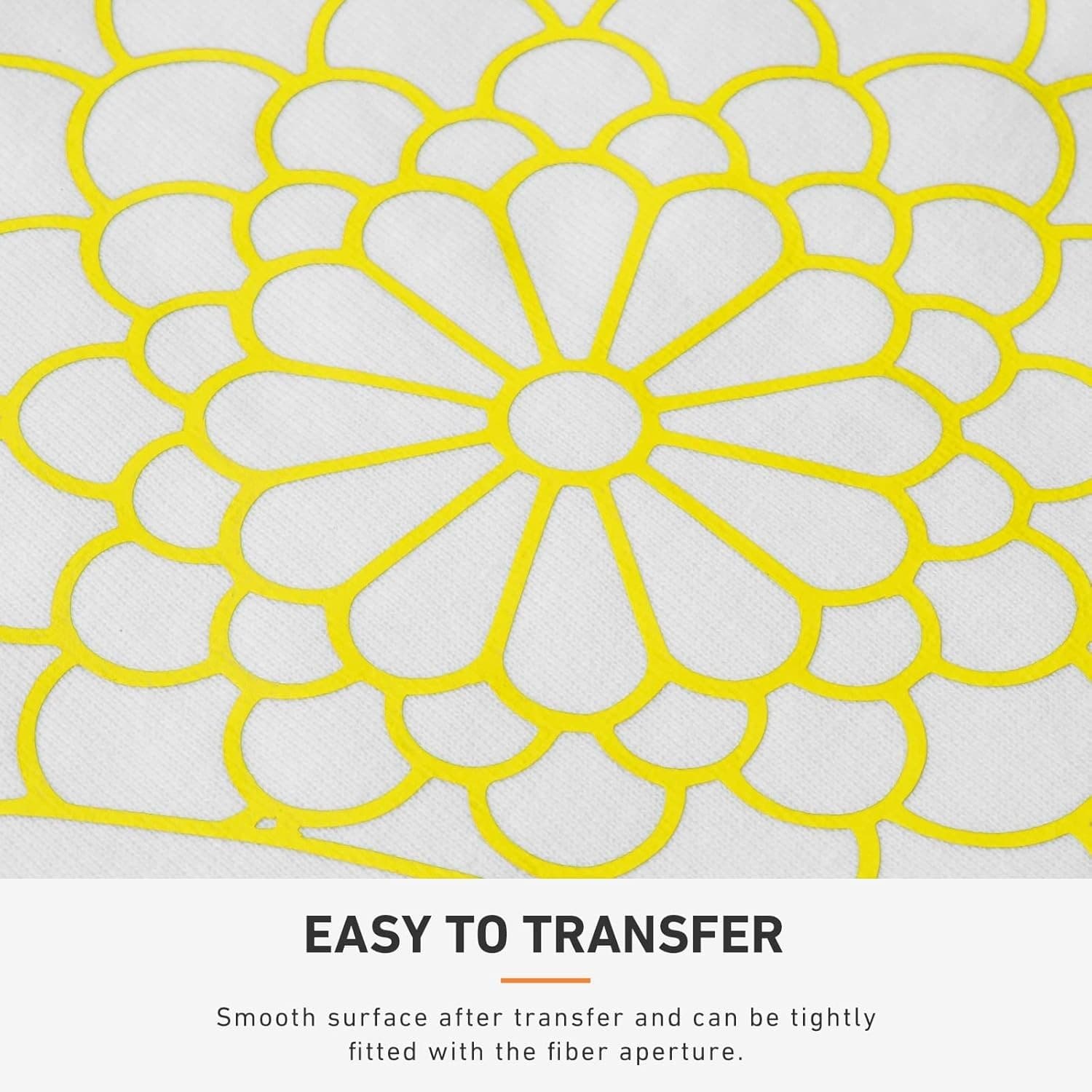 Yellow HTV Vinyl Roll 12"x 20FT Heat Transfer Iron On Easy Weed Shirts - Thumbnail 4