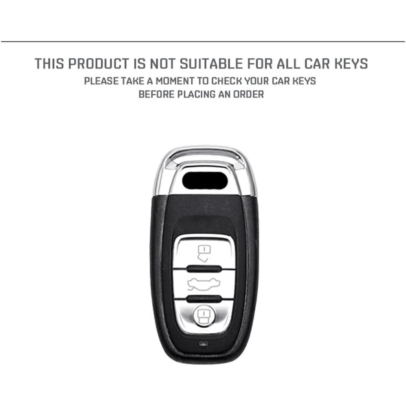 ABS Carbon Fiber Car Key Case Cover for Audi Q3 Q5 Q7 A3 A4 A5 A6 A7 A8 S RS - Thumbnail 2