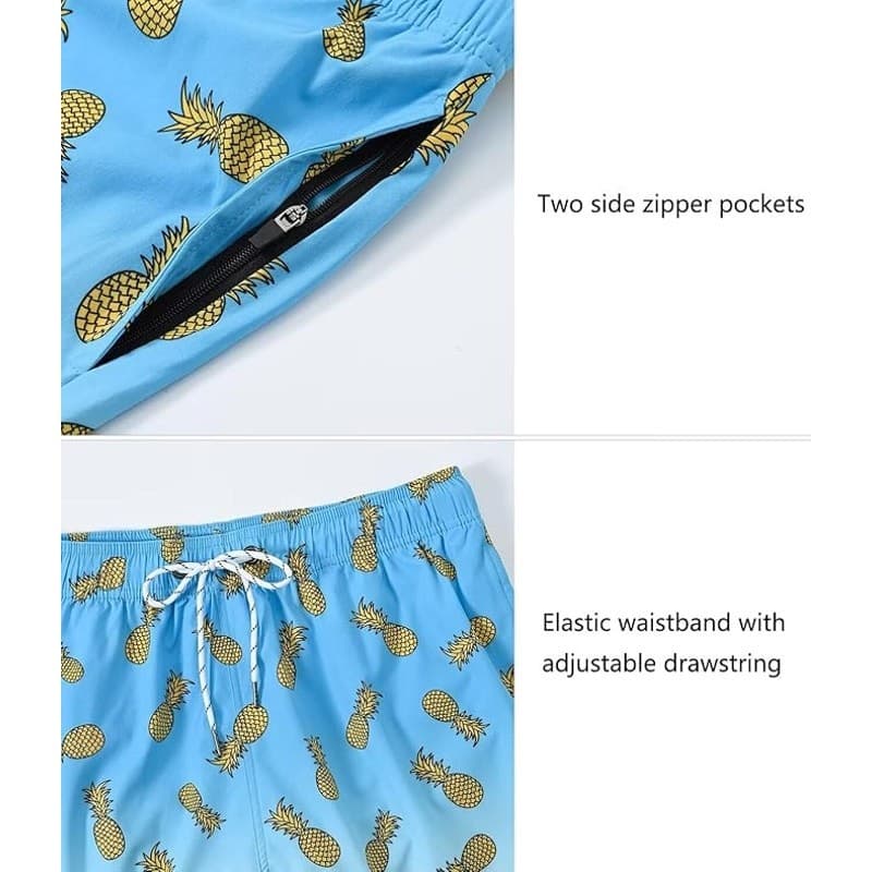 Men’s Swim Trunks Size 30 Quick Dry Shorts Zipper Pockets Mesh Lining - Thumbnail 3