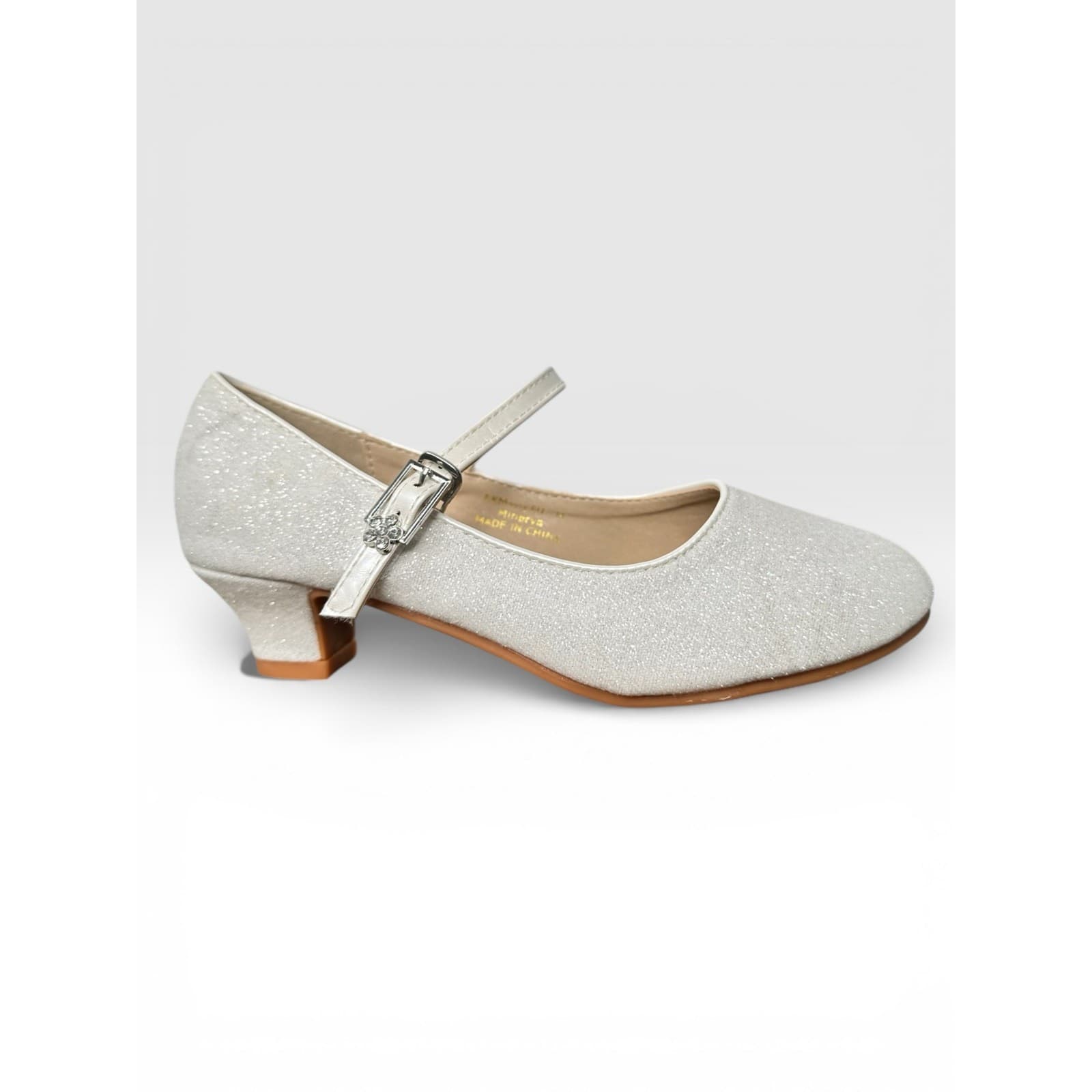 EIGHT KM Minerva White Girls Mary Jane Heels Size 3 US – Party Dress Shoes - Thumbnail 3