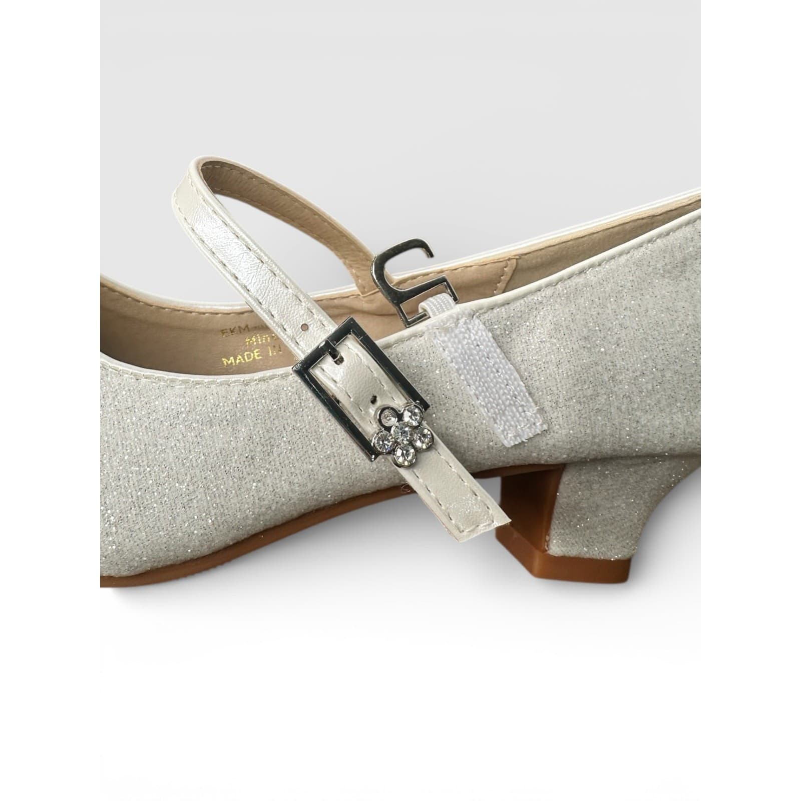 EIGHT KM Minerva White Girls Mary Jane Heels Size 3 US – Party Dress Shoes - Thumbnail 4
