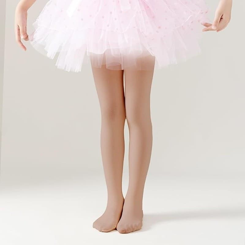 Girls Ballet Tights Footed Dance Tights Nude 2 Pack Size 8-11 Years - Thumbnail 4
