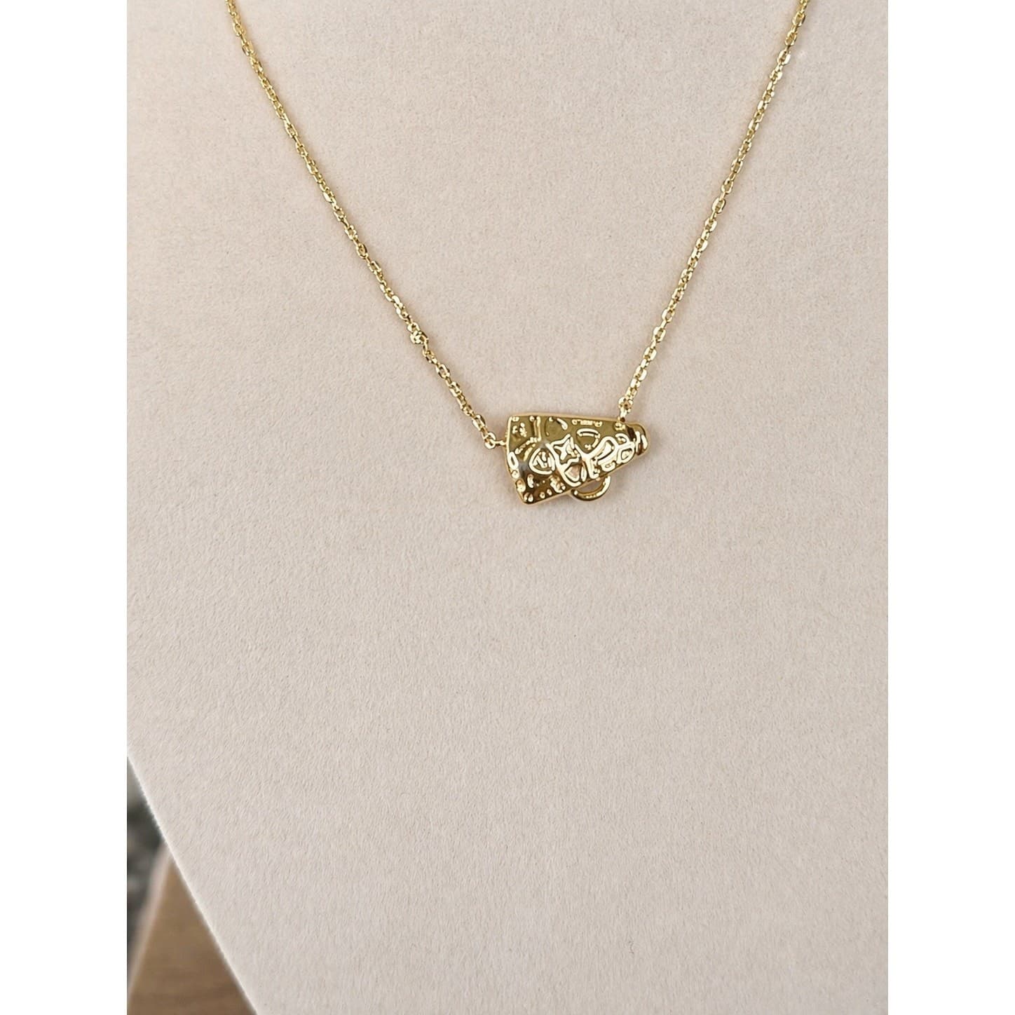 Kendra Scott Cheer 14k Gold Pendant Necklace Purple Mother of Pearl 19” Chain - Thumbnail 6