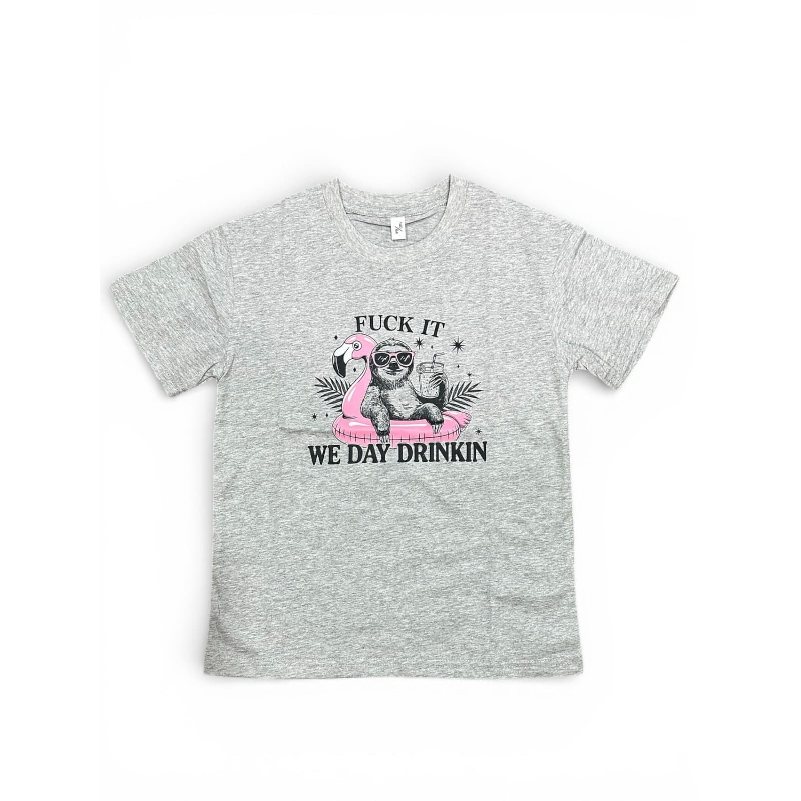 Kids Girls Gray T-Shirt Summer Short Sleeve 100 % Cotton Tee Size 10 - Thumbnail 5