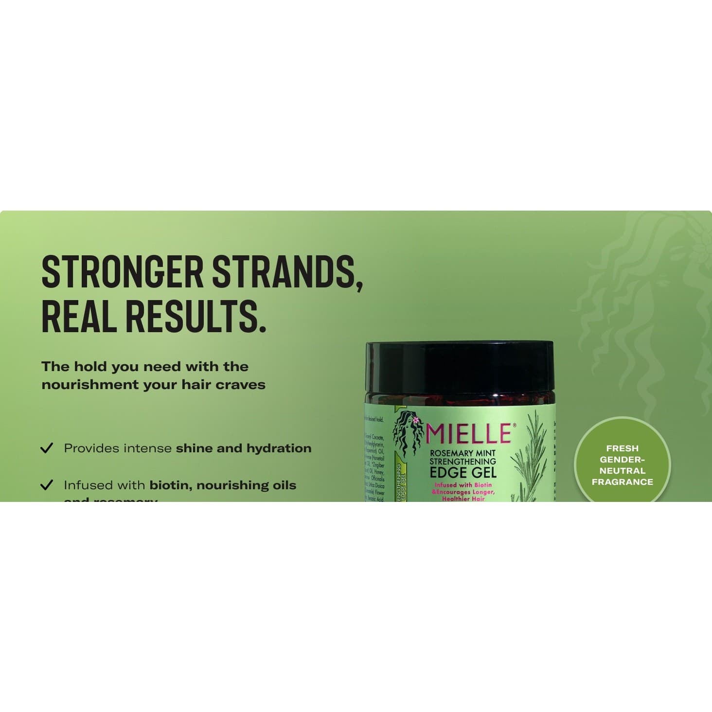 Mielle Rosemary Mint Edge Gel 2oz Strengthening Hold Shine Biotin New - Thumbnail 13