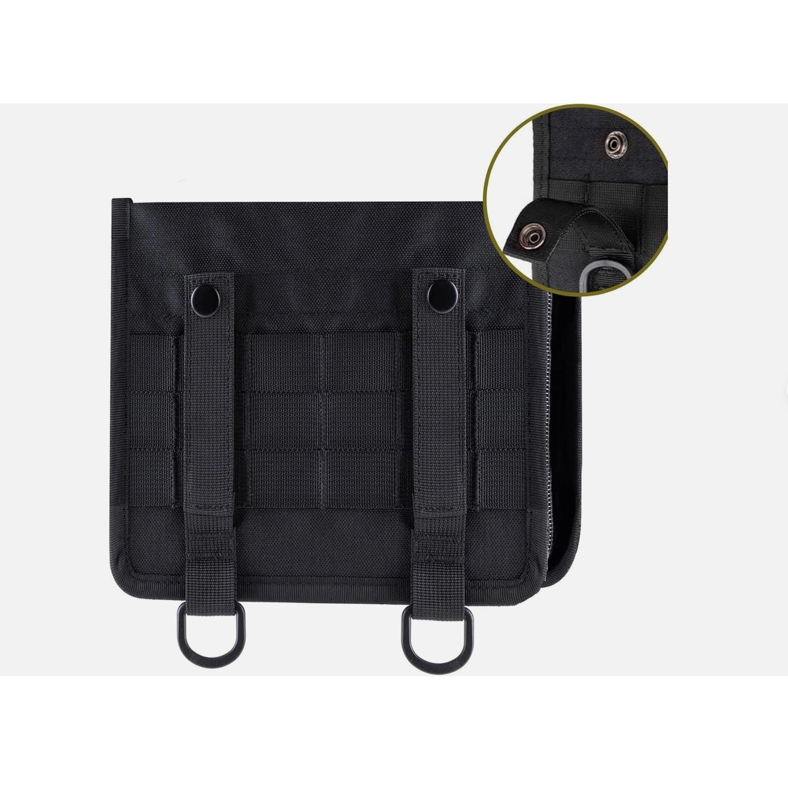 MOLLE Admin Pouch Tactical Tool Bag Nylon Water Resistant Black USA Patch - Thumbnail 3