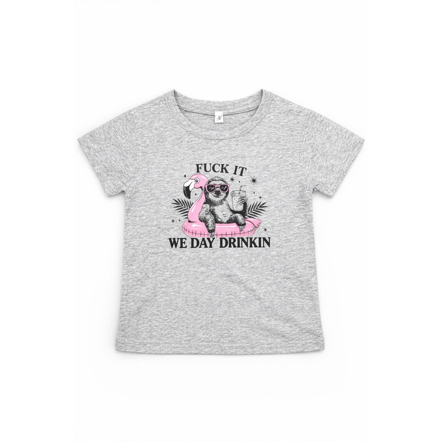 Kids Girls Gray T-Shirt Summer Short Sleeve 100 % Cotton Tee Size 10 - Thumbnail 2