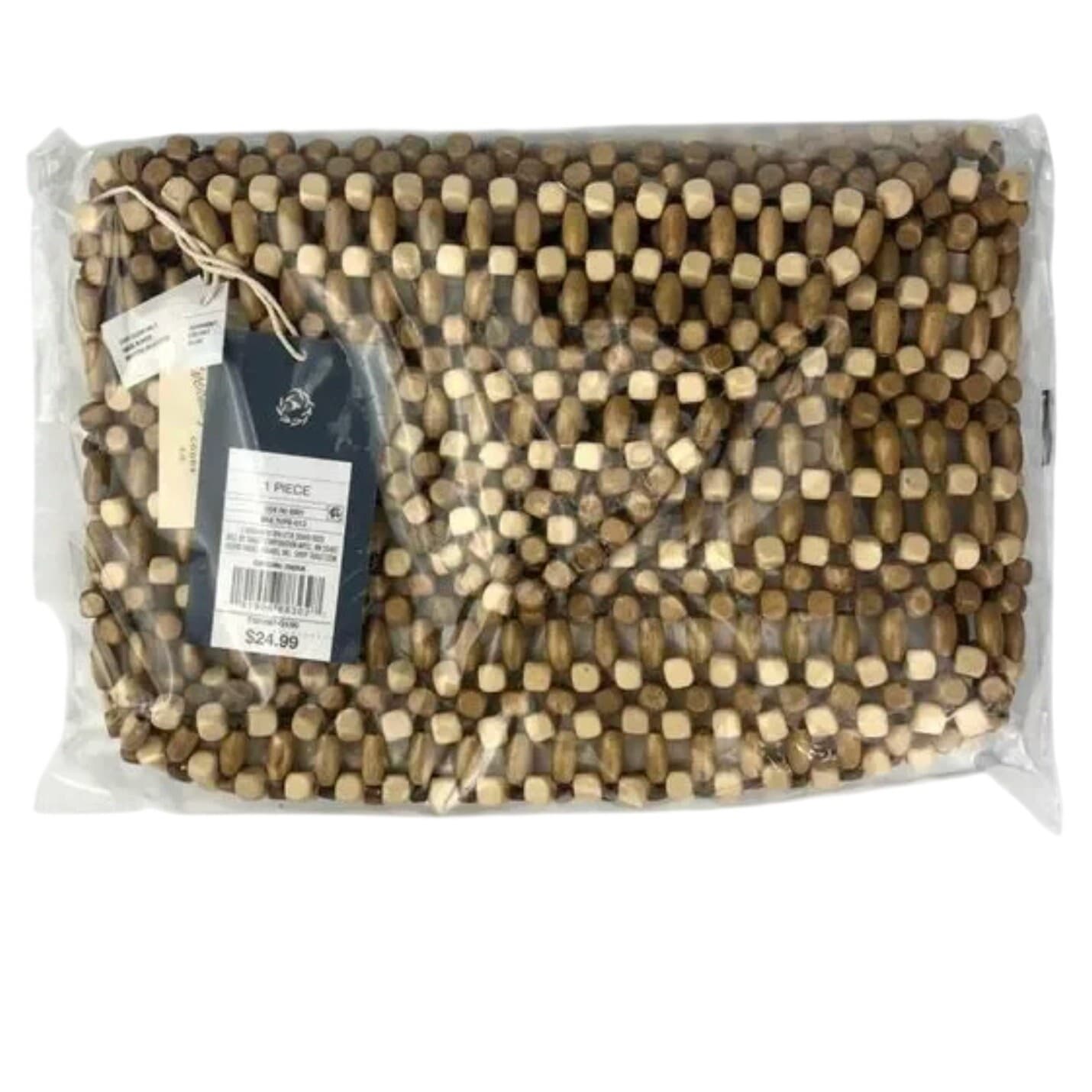 Universal Thread Wood Beaded Clutch Crossbody Purse Boho Woven Handbag - Thumbnail 8