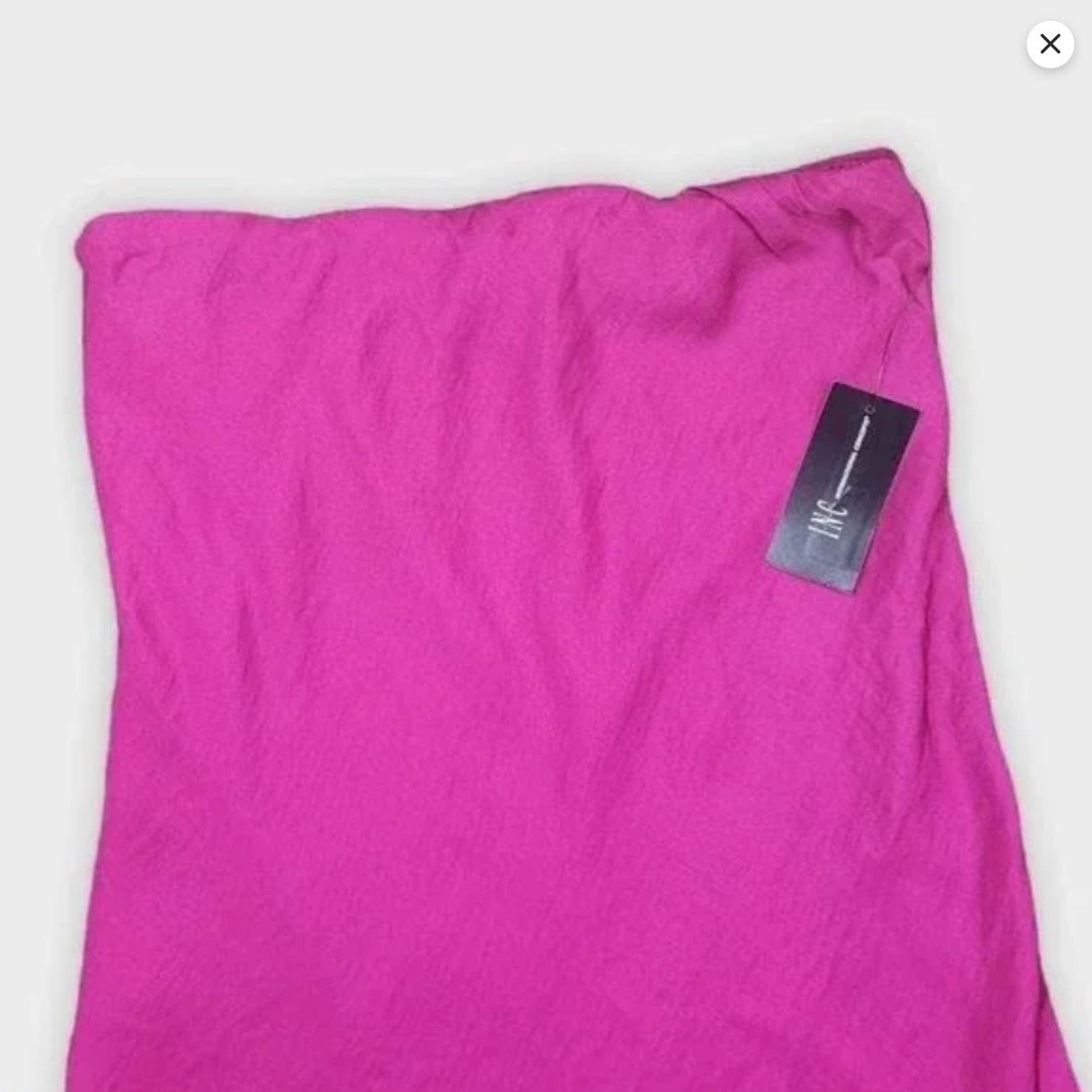INC Concepts Cranberry Rose Bias-Cut Midi Skirt - Size S, Pull-On Style - Thumbnail 9
