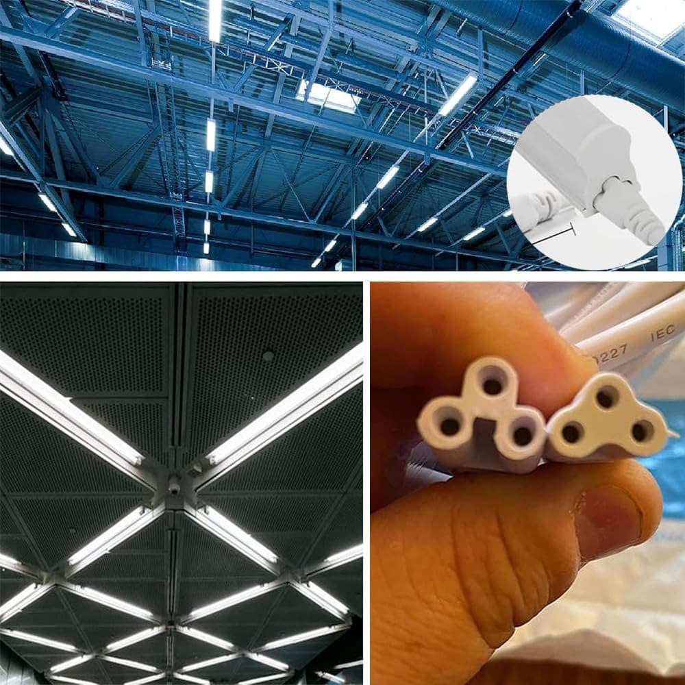 T5 T8 LED Tube Light Connector Cable 1FT Linkable Extension Cord 4-Pack - Thumbnail 7