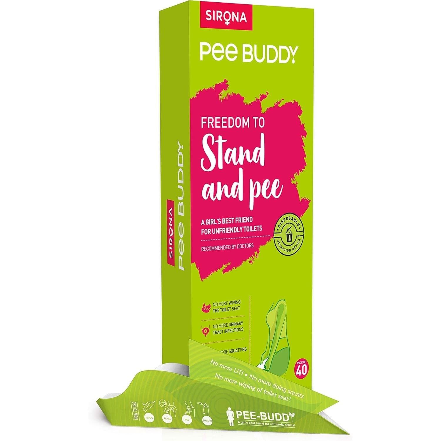 PeeBuddy 40 Pack Stand and Pee Disposable Funnels for Women Travel and Camping - Thumbnail 8