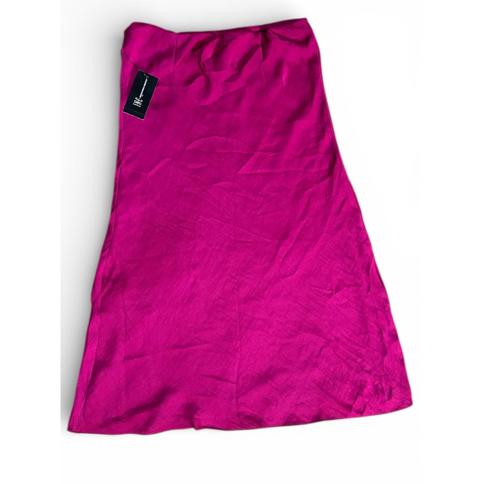 INC Concepts Cranberry Rose Bias-Cut Midi Skirt - Size S, Pull-On Style - Thumbnail 3