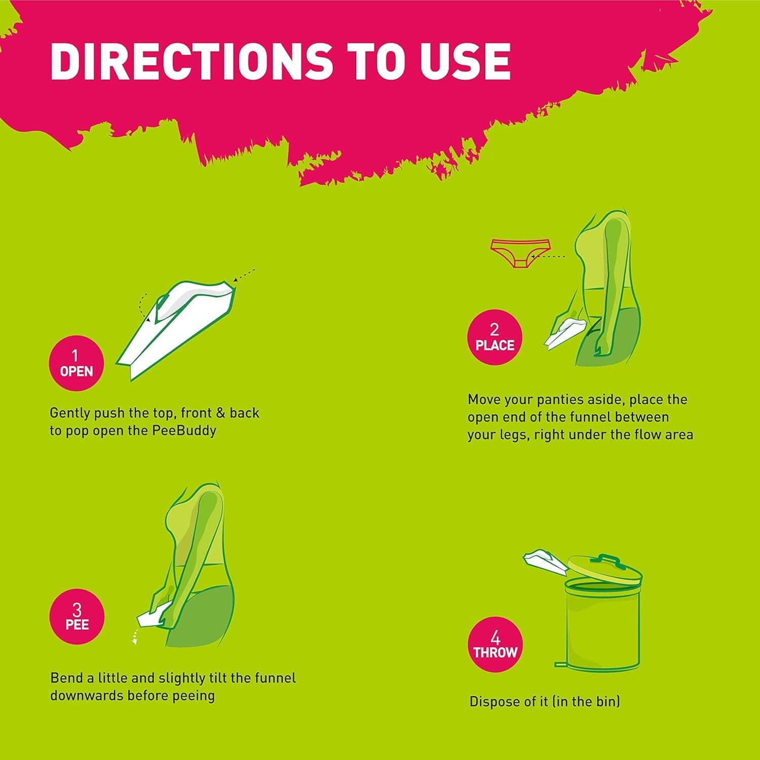 PeeBuddy 40 Pack Stand and Pee Disposable Funnels for Women Travel and Camping - Thumbnail 5