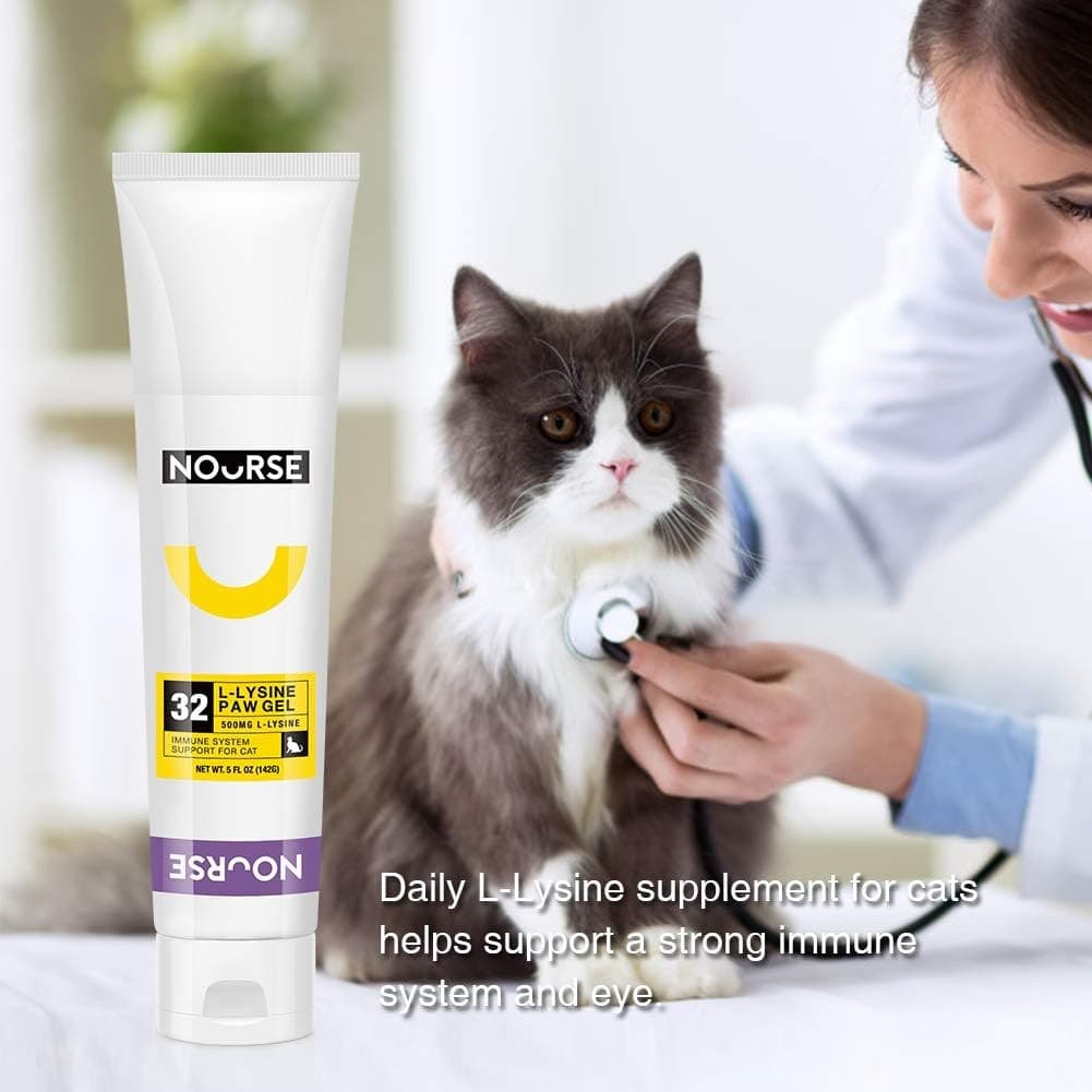 Nourse L-Lysine Paw Gel for Cats Immune Support Eye Health 5oz Salmon - Thumbnail 5