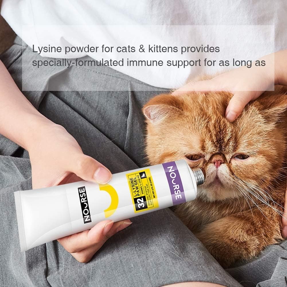 Nourse L-Lysine Paw Gel for Cats Immune Support Eye Health 5oz Salmon - Thumbnail 4