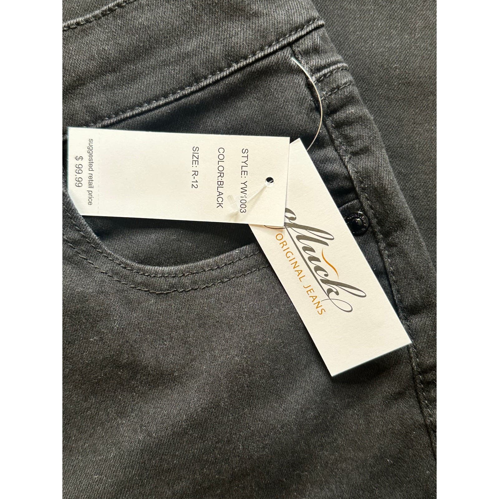 Womens High Waisted Straight Leg Mom Jeans Black Size 12 Stretch Denim - Thumbnail 5