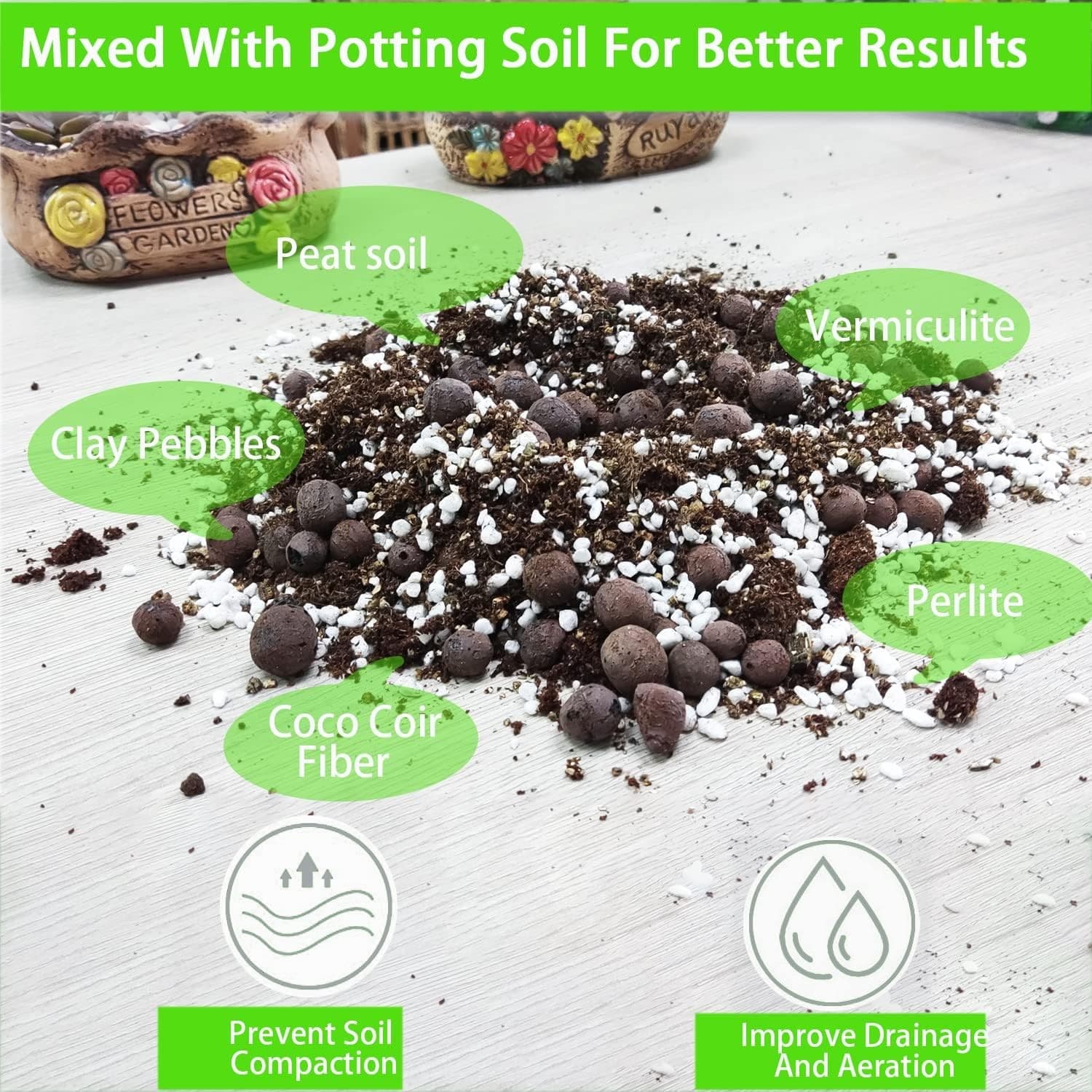 Organic Perlite 5QT Soil Mix for Plants Succulents Drainage Aeration - Thumbnail 7