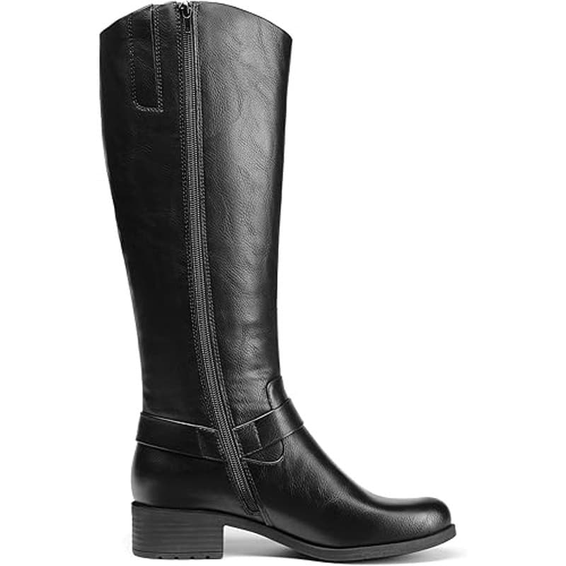 DREAM PAIRS Women Knee High Riding Boots Side Zipper Buckle Black Size 10 - Thumbnail 4