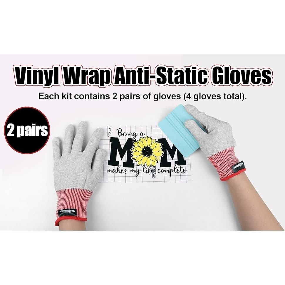 TeckWrap Vinyl Wrap Anti-Static Gloves Grey Car Decal Tint Application 2 Pairs - Thumbnail 12