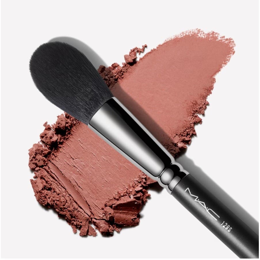 M·A·C 129S Powder Blush Brush Vegan Synthetic All-Purpose Face Brush New - Thumbnail 2