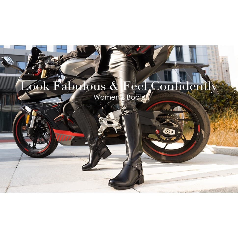 DREAM PAIRS Women Knee High Riding Boots Side Zipper Buckle Black Size 10 - Thumbnail 11