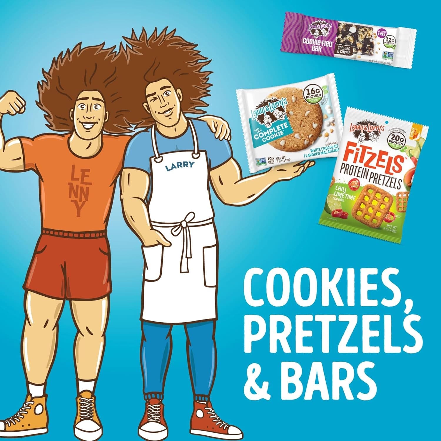 Lenny & Larry’s Complete Cookie Variety Pack 16ct Vegan 16g Protein Soft Baked - Thumbnail 5