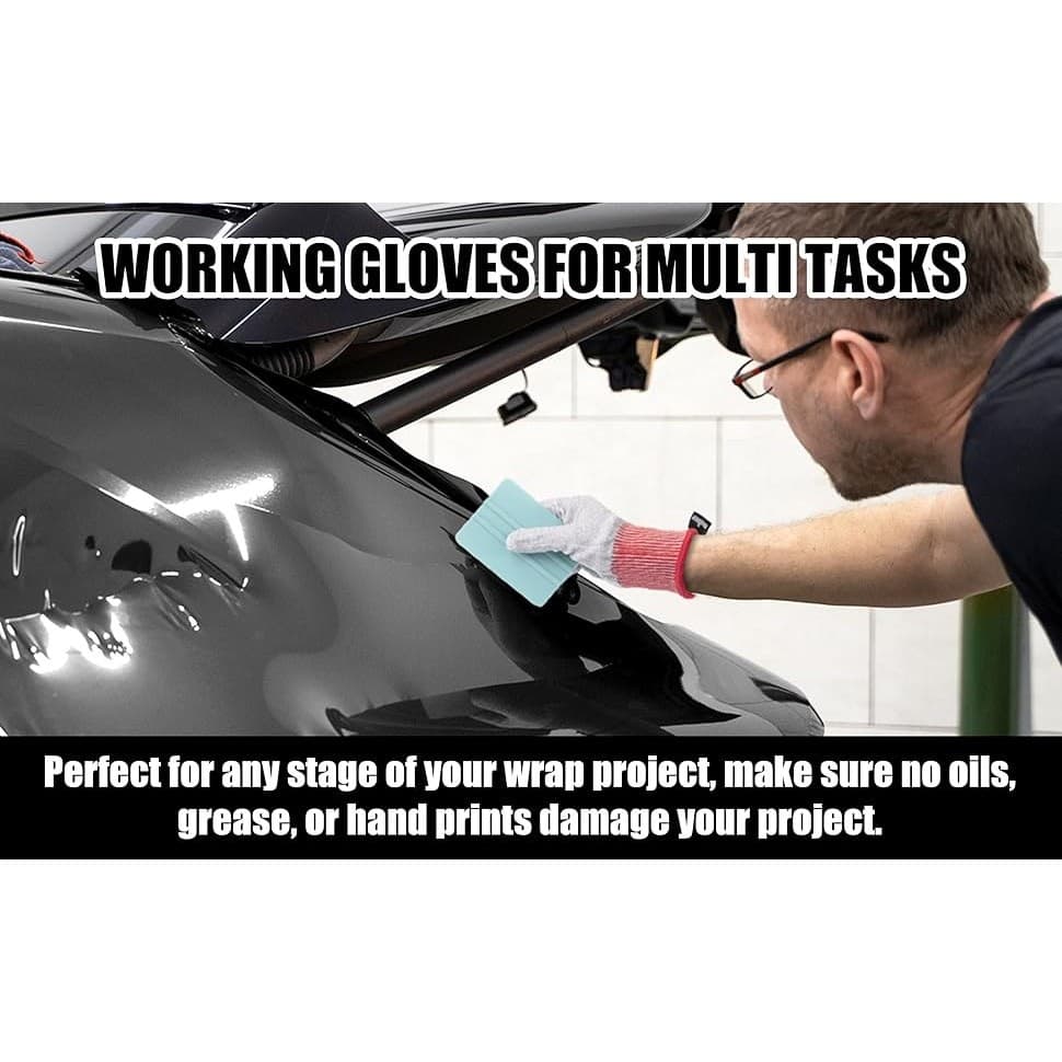TeckWrap Vinyl Wrap Anti-Static Gloves Grey Car Decal Tint Application 2 Pairs - Thumbnail 9