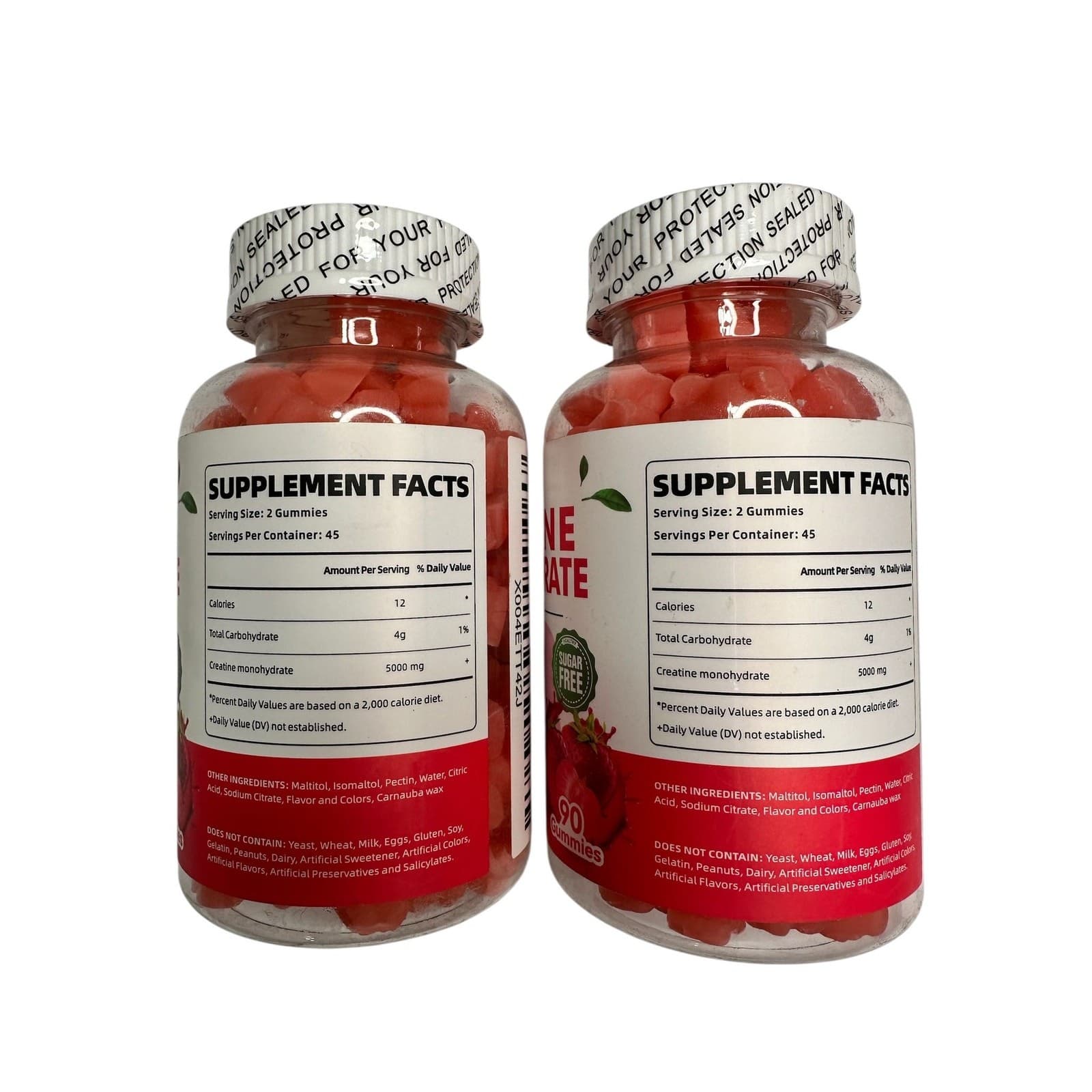 Noavii Strawberry Creatine Monohydrate Gummies 5000mg – 2 Pack, 180 Gummies - Thumbnail 2