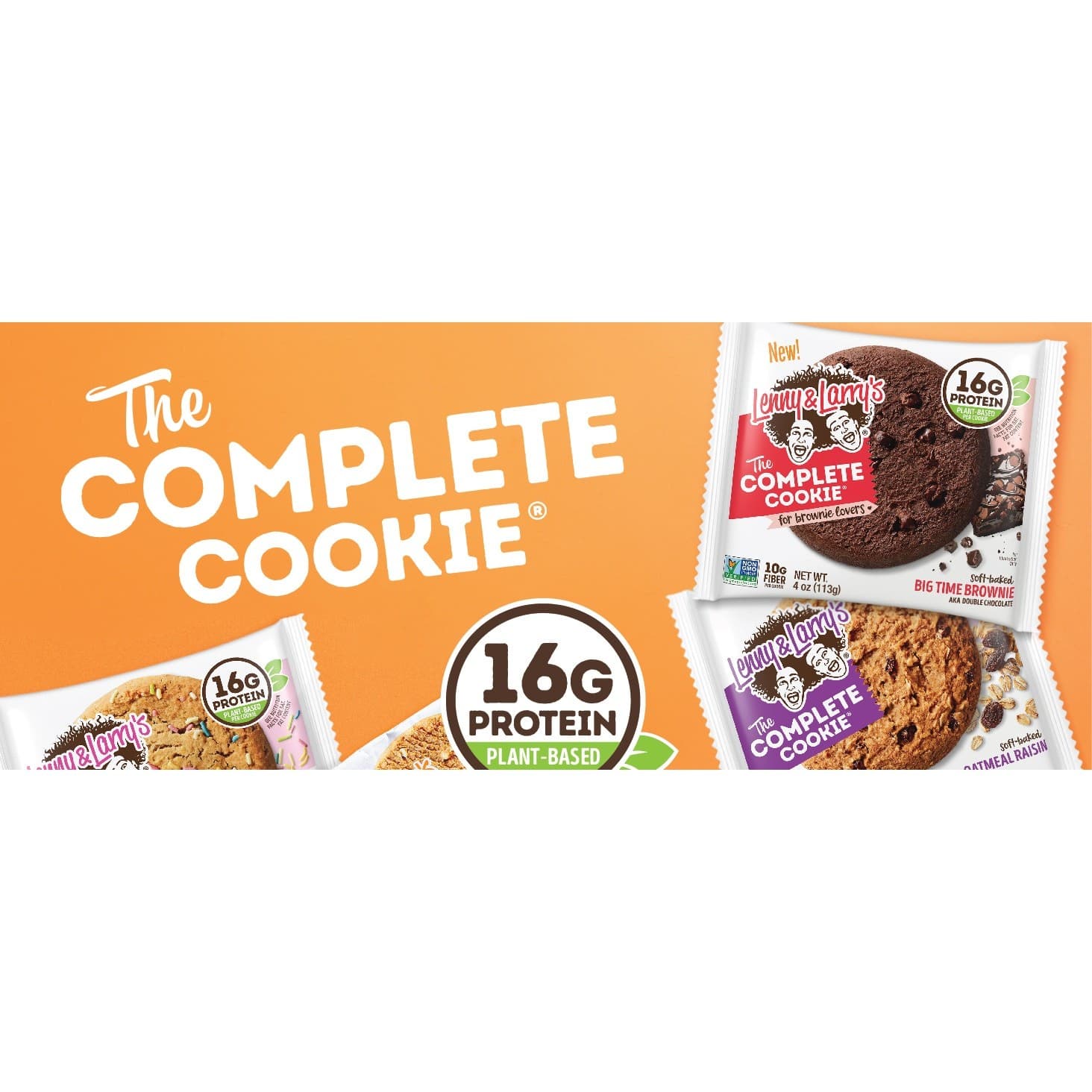 Lenny & Larry’s Complete Cookie Variety Pack 16ct Vegan 16g Protein Soft Baked - Thumbnail 7