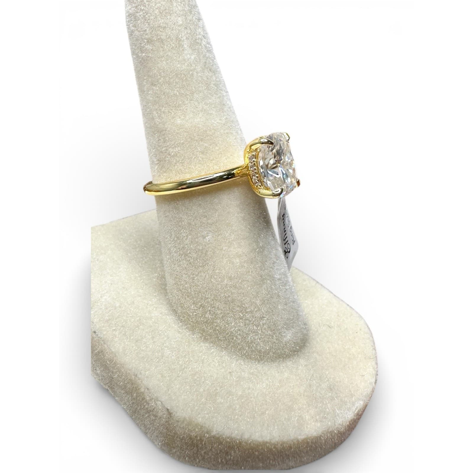 Moissanite Engagement Ring 2.5CT Cushion Crushed D Color VVS1 925 Silver Gold - Thumbnail 11