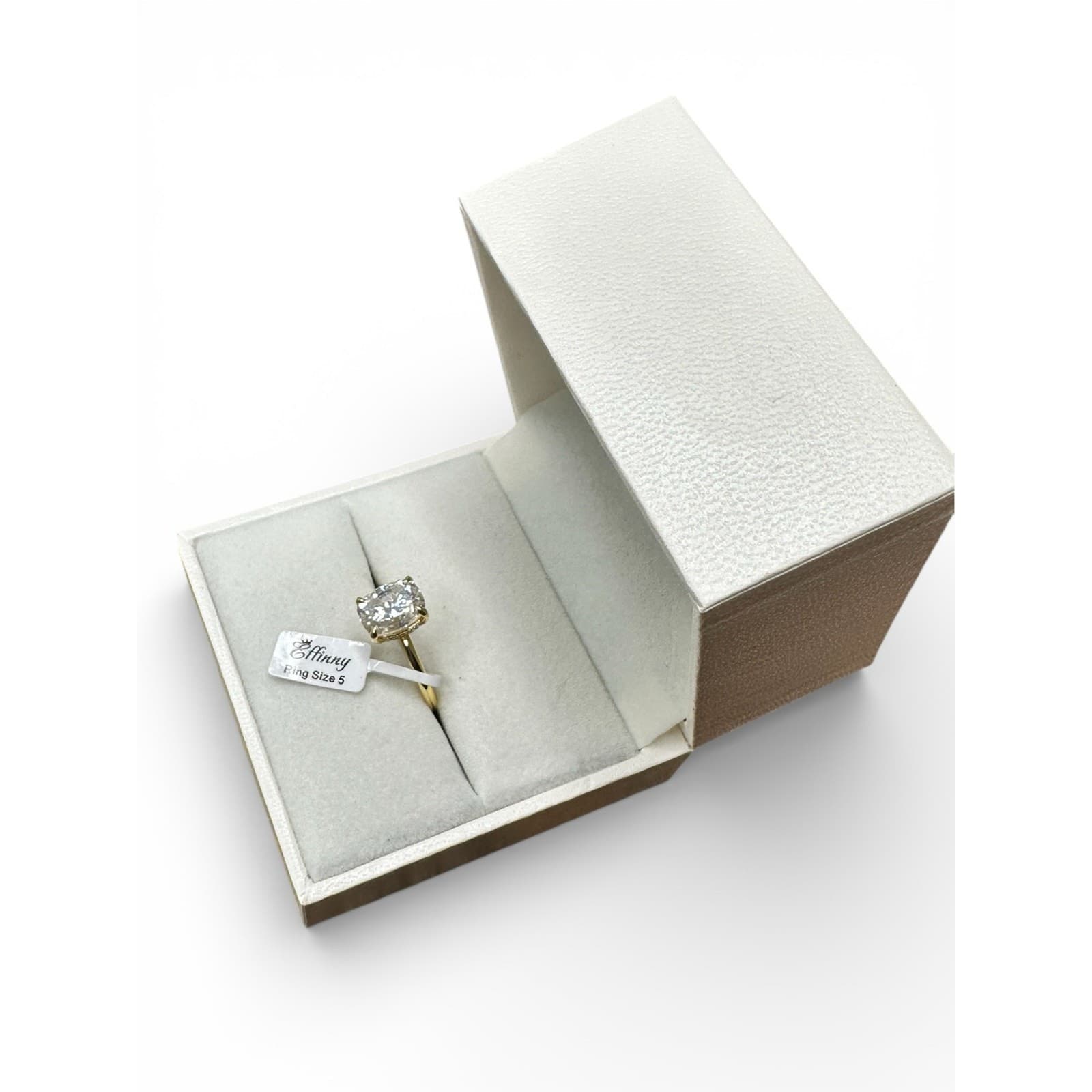 Moissanite Engagement Ring 2.5CT Cushion Crushed D Color VVS1 925 Silver Gold - Thumbnail 7