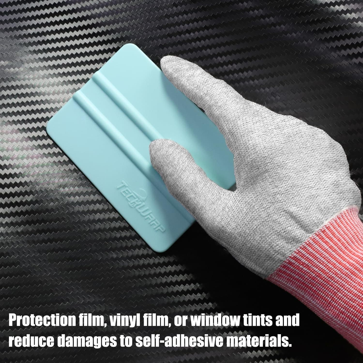 TeckWrap Vinyl Wrap Anti-Static Gloves Grey Car Decal Tint Application 2 Pairs - Thumbnail 4