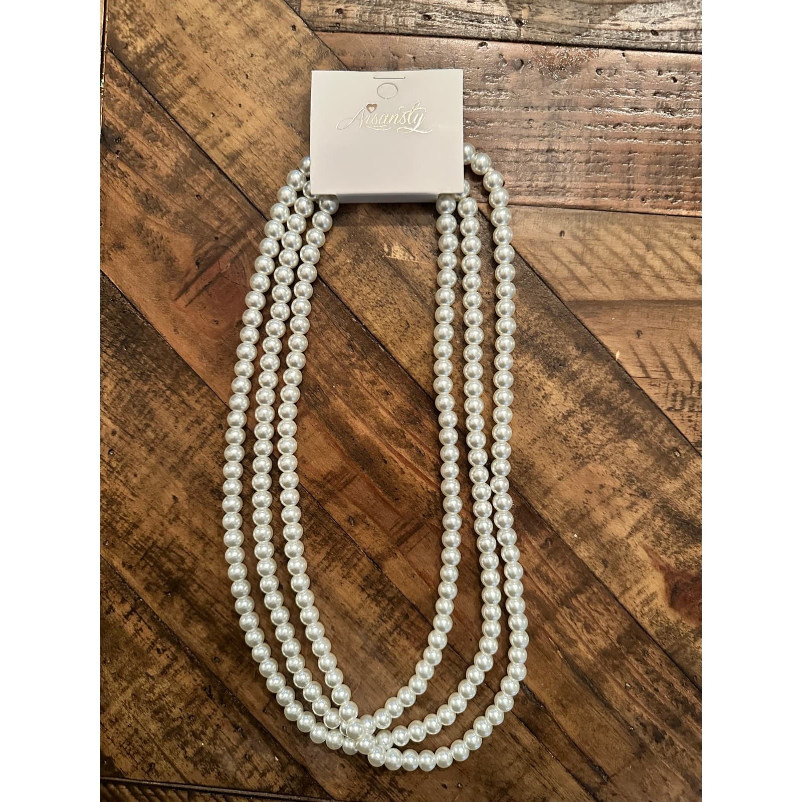 Long Faux Pearl Necklace 69" Layered White 8mm Beaded Strand Women Jewelry - Thumbnail 7