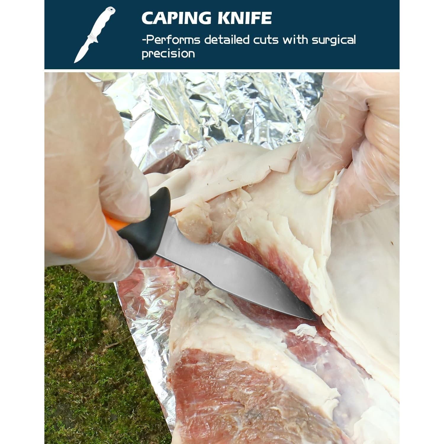 6-Piece Hunting Knife Set Game Processor Deer Elk Field Dressing Kit Hard Case - Thumbnail 6