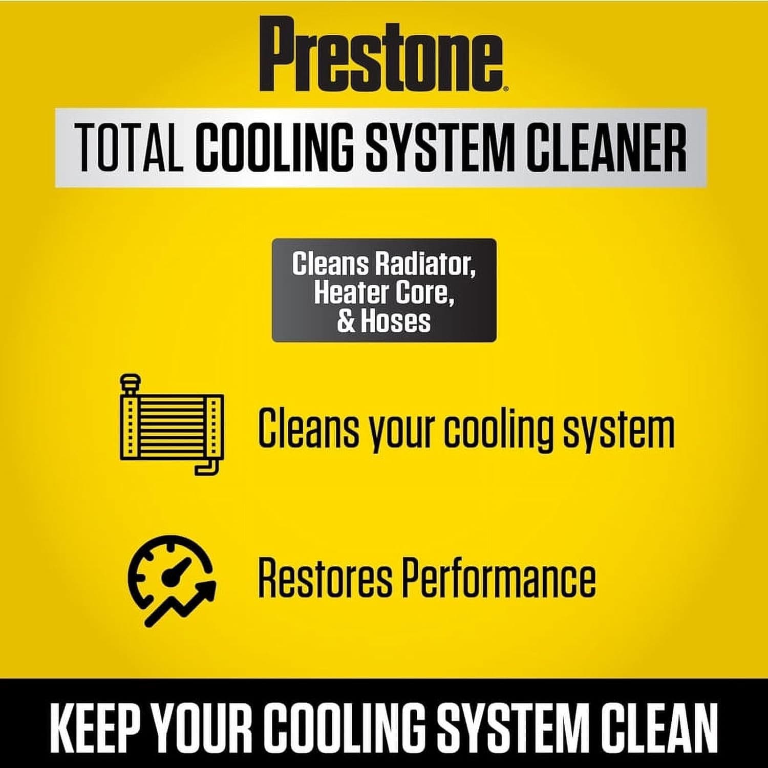Prestone Total Cooling System Cleaner 32 fl oz Heavy Duty Radiator Flush - Thumbnail 3