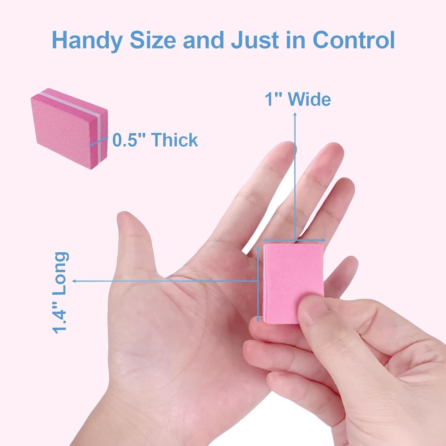 100 Grit Nail Buffer Blocks Mini Bulk for Acrylic & Natural Nails Manicure - Thumbnail 3
