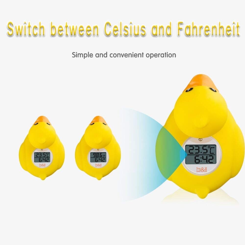 Baby Bath Thermometer & Time Duck Floating Digital Water Temperature Safety Toy - Thumbnail 9