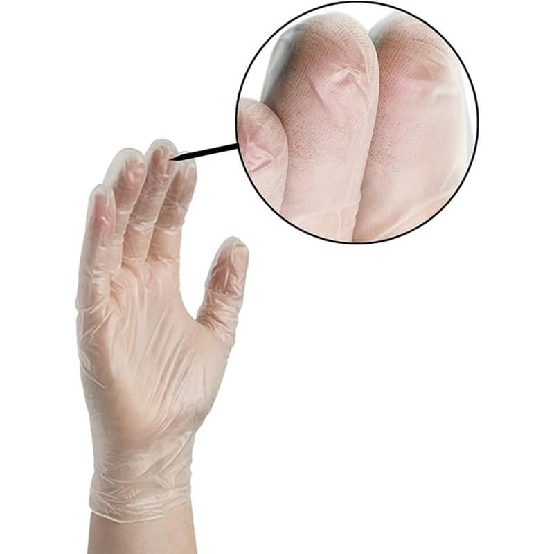 AMMEX GPX3 200 Clear Vinyl Gloves Medium Latex Free Powder Free Disposable - Thumbnail 2