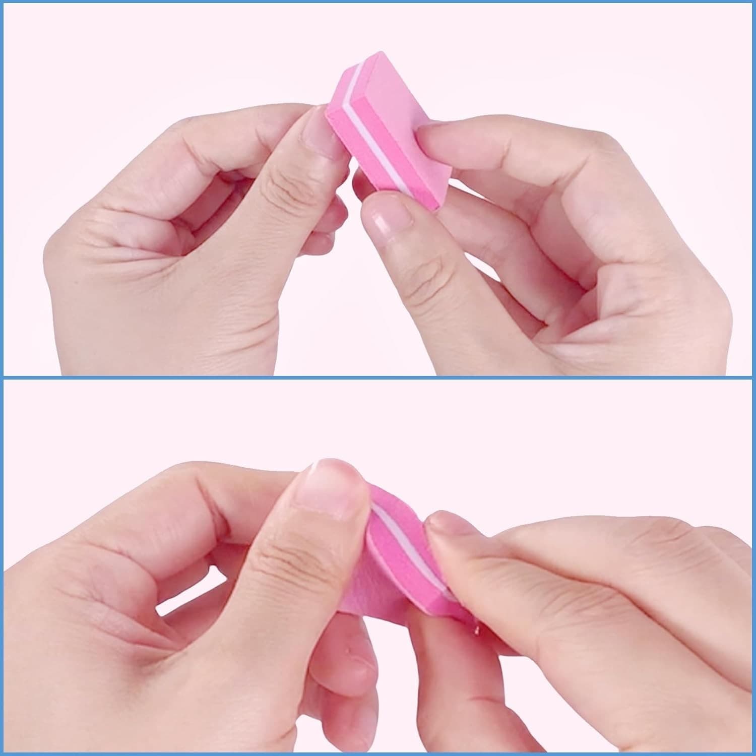100 Grit Nail Buffer Blocks Mini Bulk for Acrylic & Natural Nails Manicure - Thumbnail 4