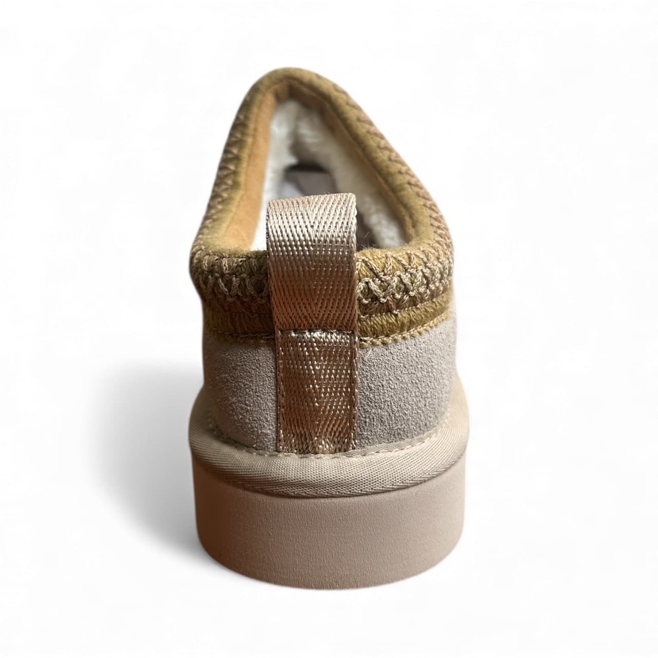 Women’s Size 9 Fuzzy Cozy Fleece Lined Slip-On Clog Slippers Beige Outdoor - Thumbnail 9