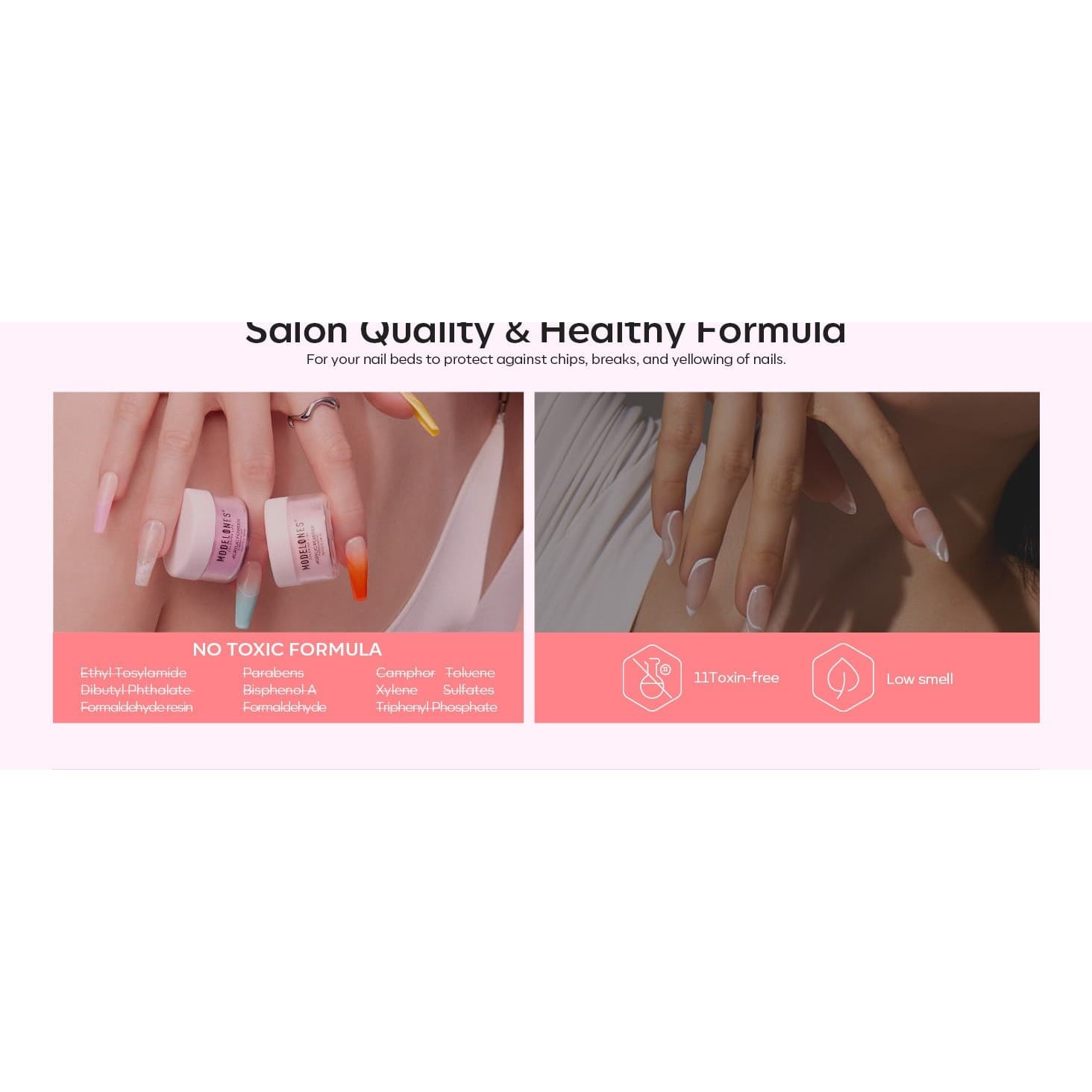 Modelones Acrylic Powder Set 3 Colors Pink Nude White for Nails Extension & Art - Thumbnail 14