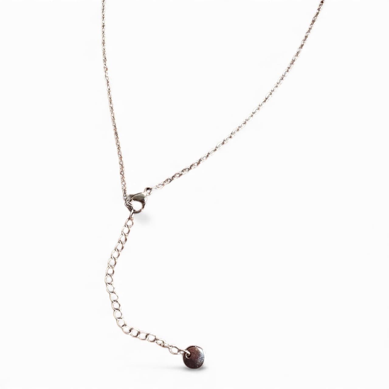 Elegant Green Heart Pendant Necklace – Silver Tone – Adjustable 16” + 2” - Thumbnail 5