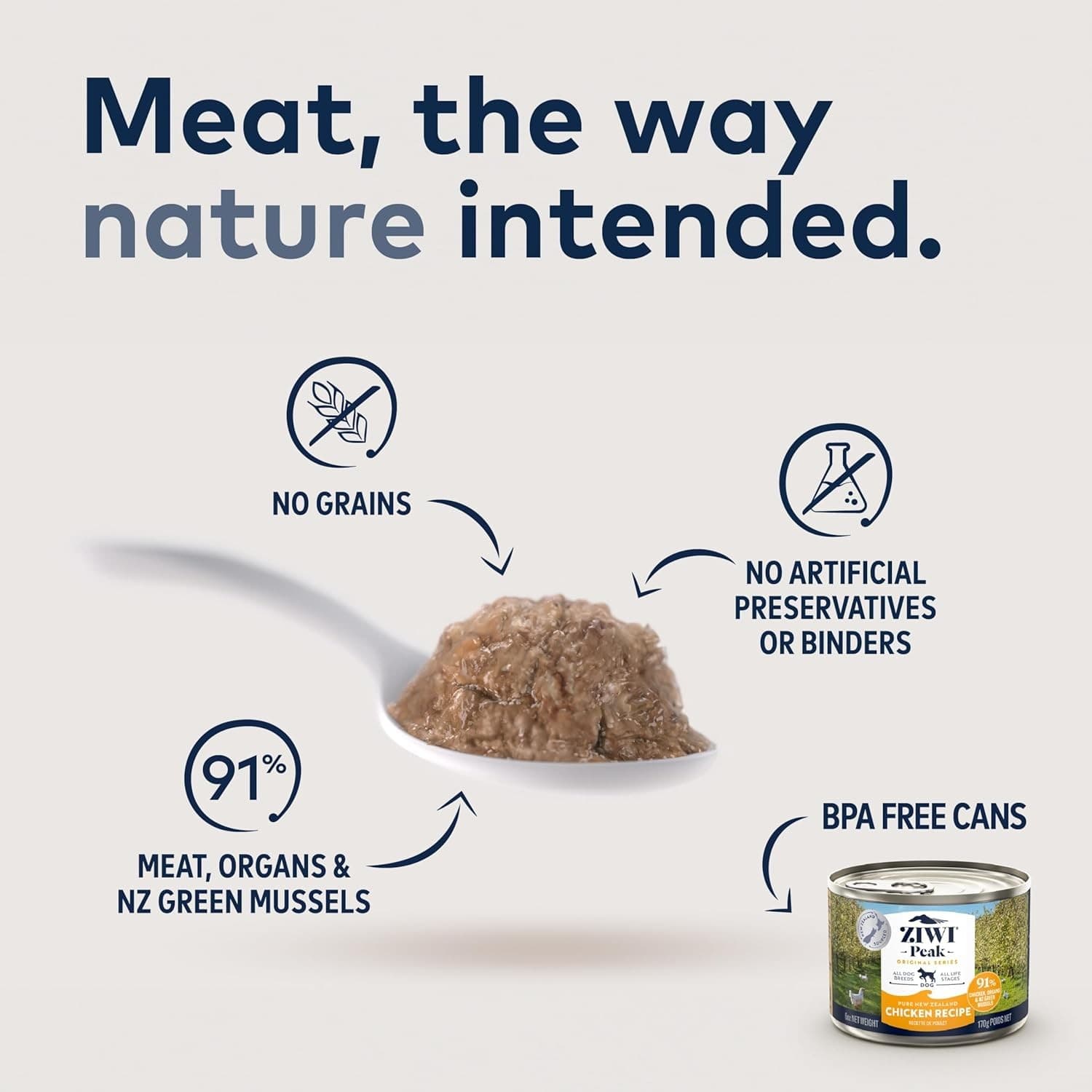 Ziwi Peak Chicken Wet Dog Food Grain Free High Protein 13.75oz ( 12 Pack ) - Thumbnail 4
